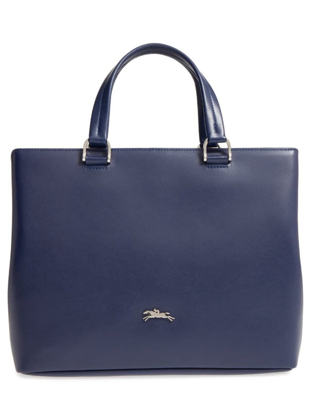 NWT LONGCHAMP Honore 404 Medium Leather Satchel NAVY BLUE 100% AUTHENTIC